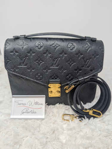 LOUIS VUITTON BLACK EMPREINTE METIS POCHETTE