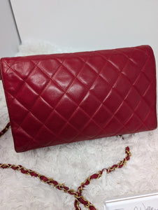 CHANEL RED SMALL VINTAGE FLAP