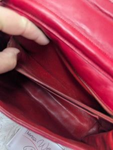 CHANEL RED SMALL VINTAGE FLAP