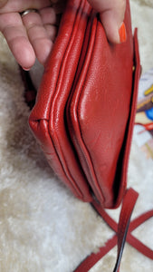 LOUIS VUITTON RED EMPREINTE TWICE CROSSBODY