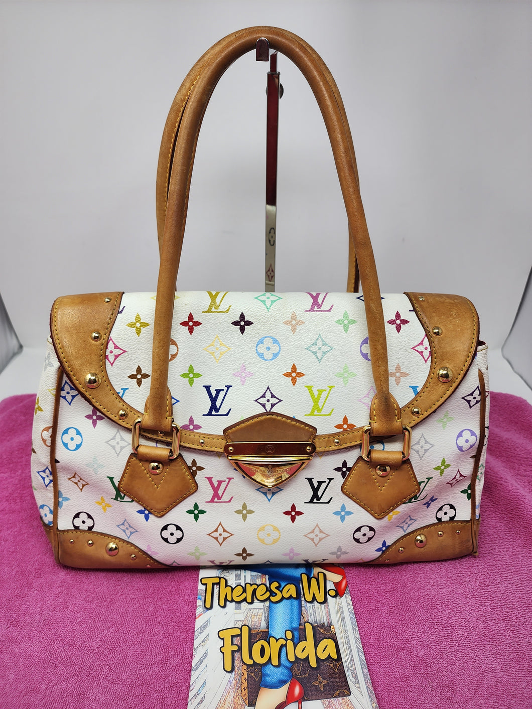 LOUIS VUITTON WHITE MULTICOLOR BEVERLY GM