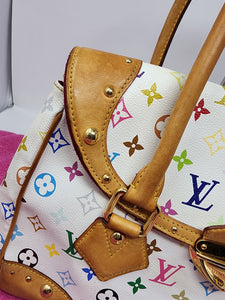 LOUIS VUITTON WHITE MULTICOLOR BEVERLY GM