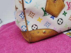 LOUIS VUITTON WHITE MULTICOLOR BEVERLY GM