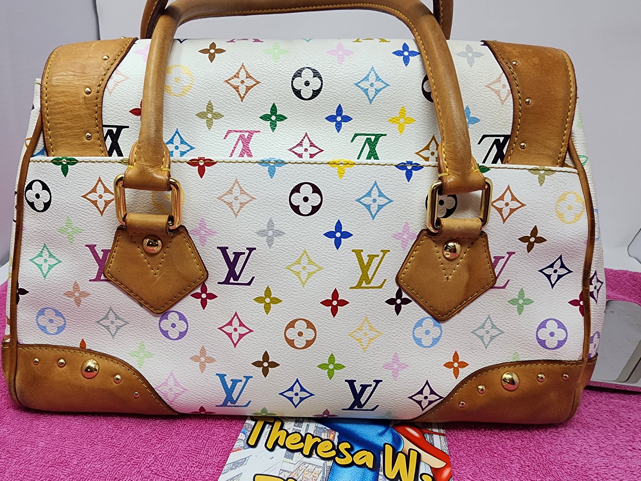 LOUIS VUITTON Monogram Multicolor Beverly GM White 158280