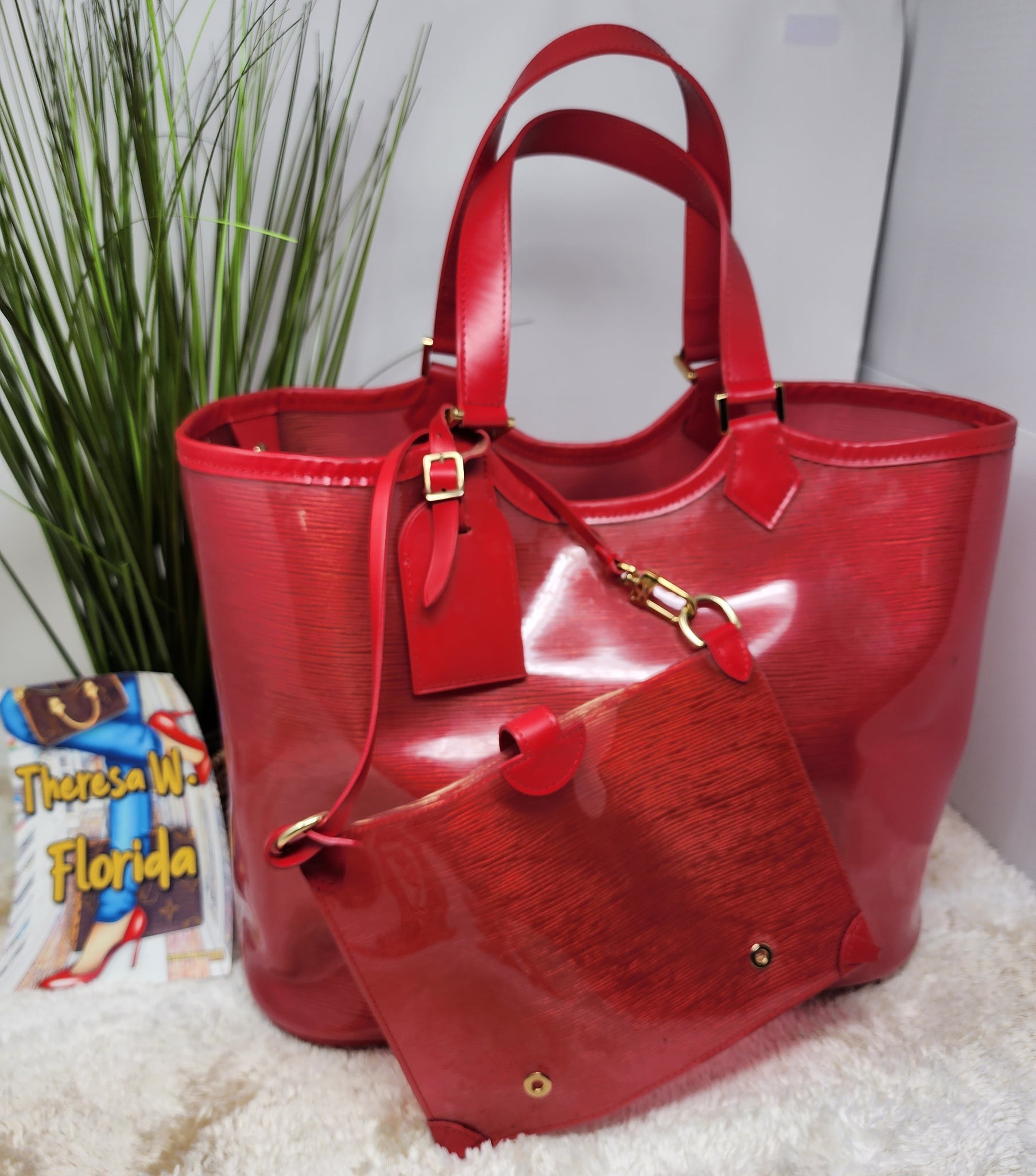 Louis Vuitton Bag Epi Plage Women 'S Tote Handbag Lagoon Bay