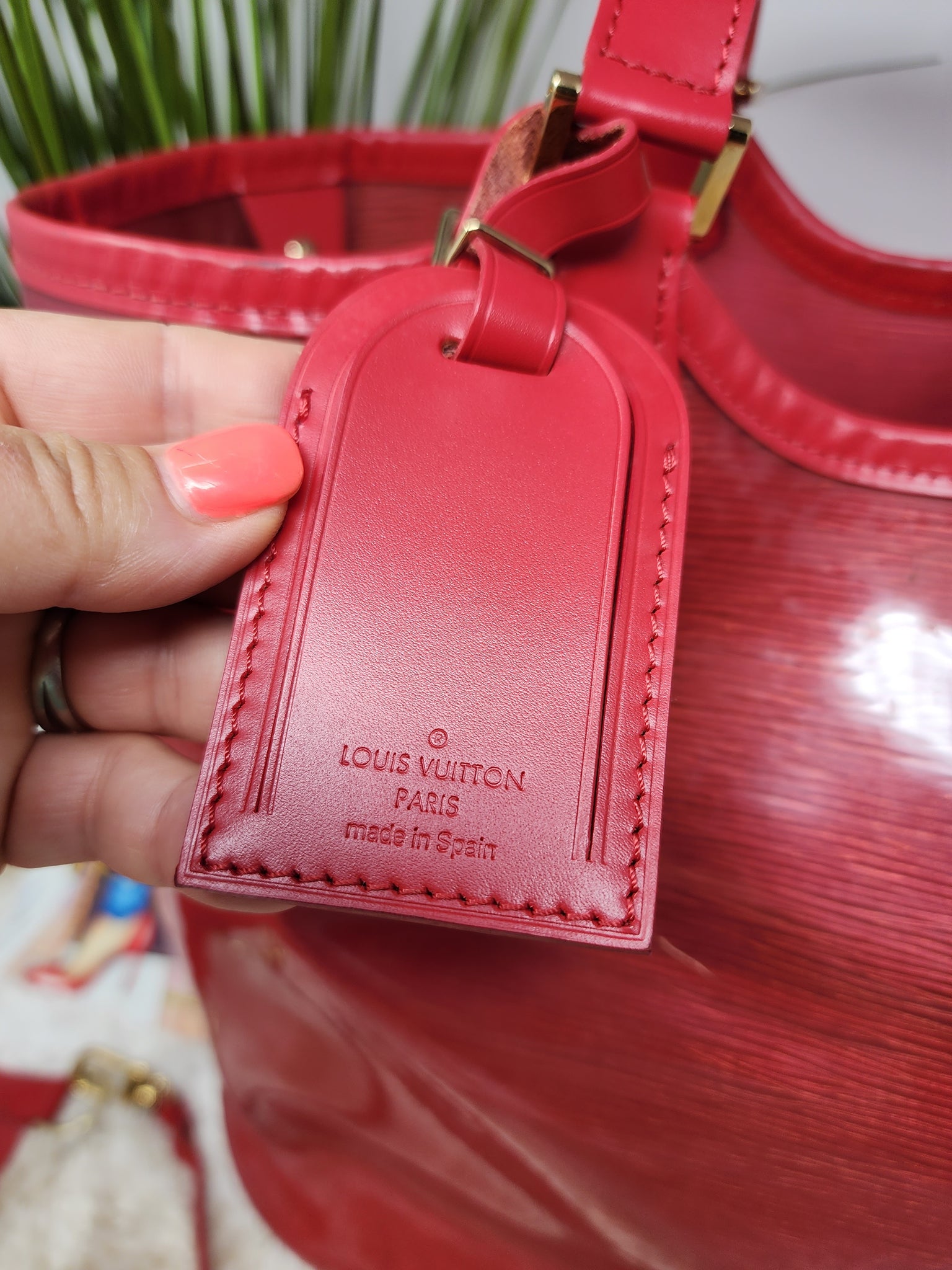 Louis Vuitton Bag Epi Plage Women 'S Tote Handbag Lagoon Bay Blue