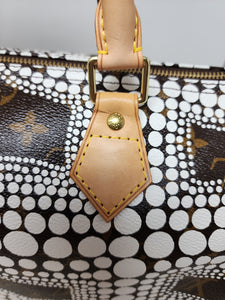 LOUIS VUITTON LIMITED EDITION WHITE KUSAMA SPEEDY 30
