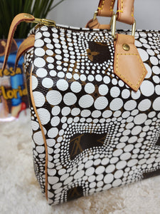 LOUIS VUITTON LIMITED EDITION WHITE KUSAMA SPEEDY 30