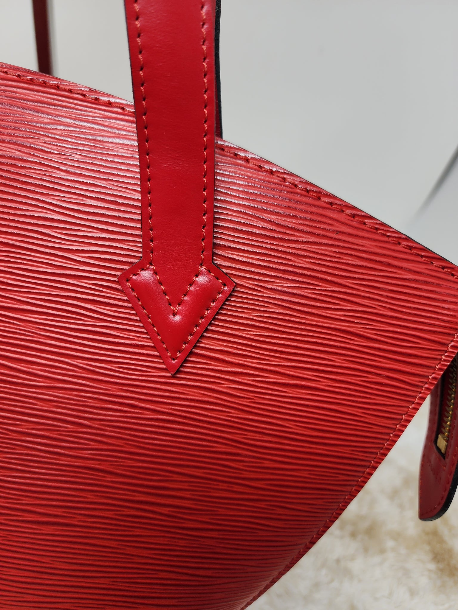 Red Louis Vuitton Epi Saint Jacques PM Long Strap Shoulder Bag, Louis  Vuitton women's Archlight sneaker