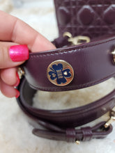 CHRISTIAN DIOR LADY DIOR SMALL CANNAGE with CHARMS CROSSBODY STRAP