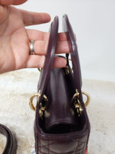 CHRISTIAN DIOR LADY DIOR SMALL CANNAGE with CHARMS CROSSBODY STRAP