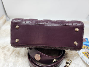 CHRISTIAN DIOR LADY DIOR SMALL CANNAGE with CHARMS CROSSBODY STRAP