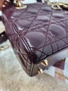 CHRISTIAN DIOR LADY DIOR SMALL CANNAGE with CHARMS CROSSBODY STRAP