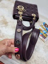 CHRISTIAN DIOR LADY DIOR SMALL CANNAGE with CHARMS CROSSBODY STRAP