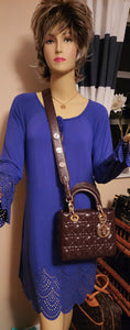 CHRISTIAN DIOR LADY DIOR SMALL CANNAGE with CHARMS CROSSBODY STRAP