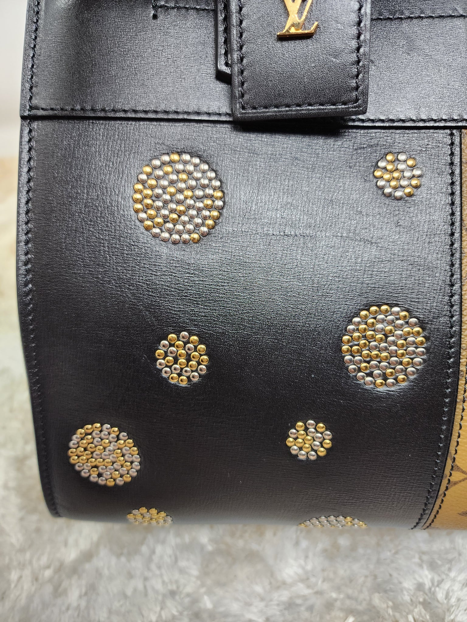Louis Vuitton City Steamer Handbag Limited Edition Studded Reverse