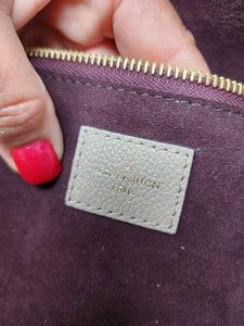 LOUIS VUITTON EMPREINTE NEVERFULL MM WITH POUCH, TURTLEDOVE