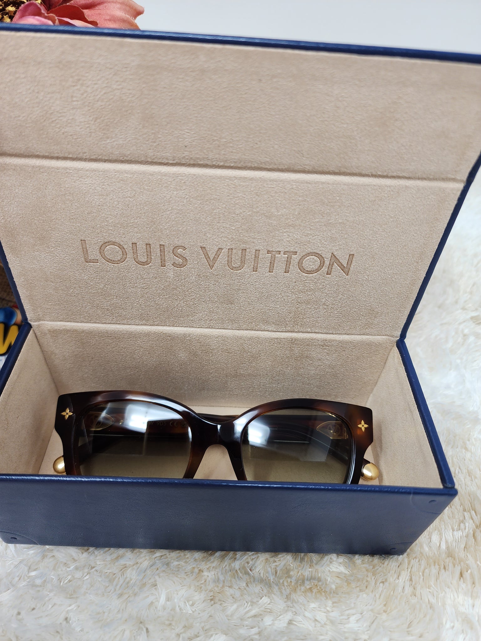 Authentic LOUIS VUITTON Black My Monogram Round Sunglasses Eye Wear #9697