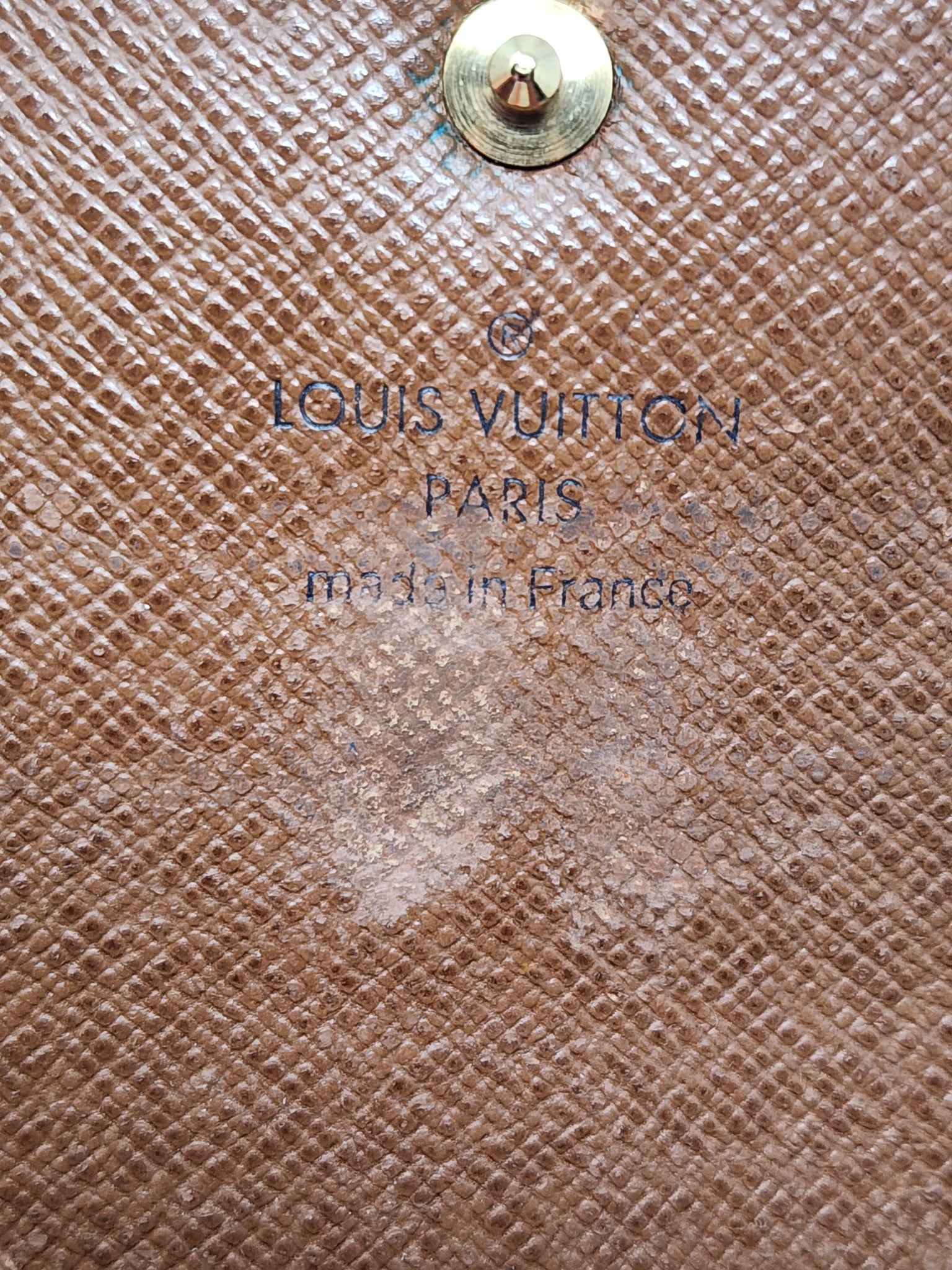 Louis Vuitton Gray Monogram Mini Lin Porte Tresor International Wallet Blue  Grey Leather Cloth Pony-style calfskin Cloth ref.224962 - Joli Closet
