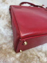 HERMES KELLY 32 ROUGE VIF COURCHEVEL, GHW