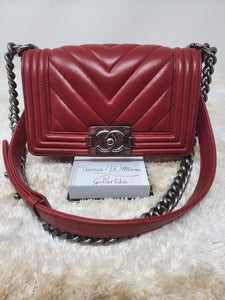 CHANEL SMALL CHEVRON BOY FLAP
