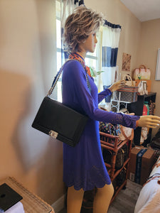 CHANEL LARGE BOY BAG BLACK PATENT
