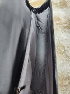 CHANEL LARGE BOY BAG BLACK PATENT