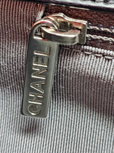 CHANEL LARGE BOY BAG BLACK PATENT