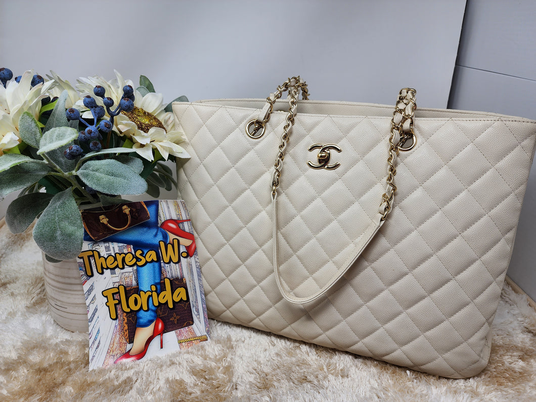 CHANEL CAVIAR CLASSIC LARGE SHOPPING TOTE