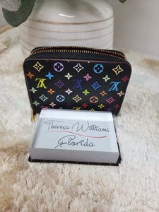 Louis Vuitton Multicolor Monogram Zippy Wallet Black