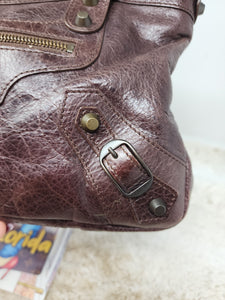 BALENCIAGA CHOCOLATE SAC & MIRROR BAG