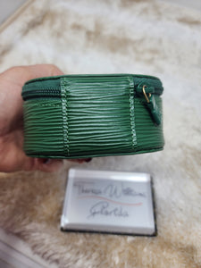 LOUIS VUITTON EPI GREEN JEWELRY CASE