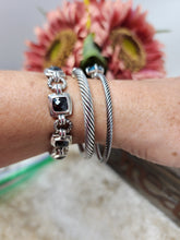 DAVID YURMAN ONYX AND STERLING SILVER BRACELET