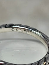 David Yurman Blue Topaz & 925 Silver Classics Cabochon Stack Ring, size 6.5