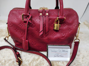 LOUIS VUITTON EMPREINTE SPEEDY 25 BANDOLIERE- JAIPUR PINK