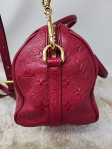 LOUIS VUITTON EMPREINTE SPEEDY 25 BANDOLIERE- JAIPUR PINK