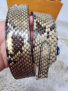 LOUIS VUITTON P.Y.T.H.O.N and PINK BANDOLIERE STRAP