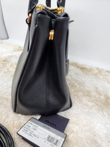 PRADA BORSA A MANO BLACK SAFFIANO HANDBAG