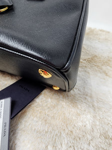 PRADA BORSA A MANO BLACK SAFFIANO HANDBAG