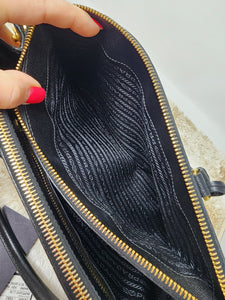 PRADA BORSA A MANO BLACK SAFFIANO HANDBAG