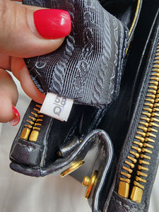 PRADA BORSA A MANO BLACK SAFFIANO HANDBAG