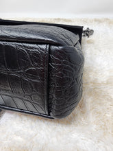 YSL EMBOSSED BLACK LARGE COLLÈGE BAG