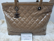 CHANEL Striated Quilted Coated Canvas Rue Cambon Tote Bag