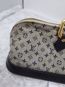 LOUIS VUITTON MINI LIN BLUE LONG ALMA