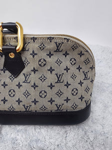 LOUIS VUITTON MINI LIN BLUE LONG ALMA