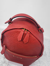 LOUIS VUITTON EMPREINTE RED LEATHER SORBONNE BACKPACK