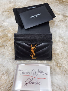 YSL BLACK CAVIAR CARD CASE