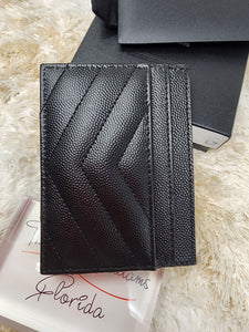 YSL BLACK CAVIAR CARD CASE