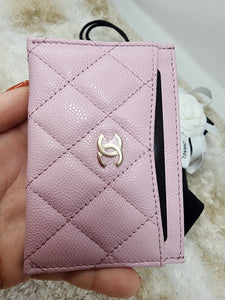 CHANEL PINK CAVIAR CARD HOLDER