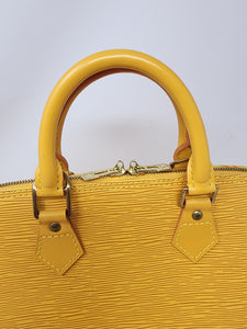 LOUIS VUITTON EPI YELLOW GOLD ALMA PM & STRAP (POCHETTE sold separately)